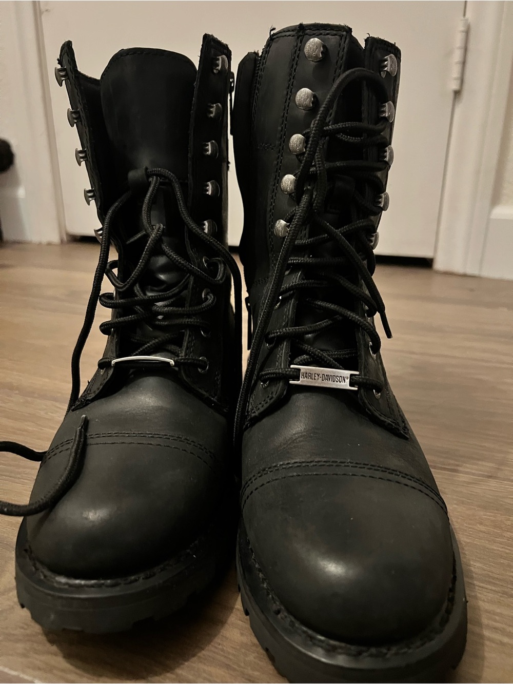 Harley-Davidson Black Buckle Moto Boots